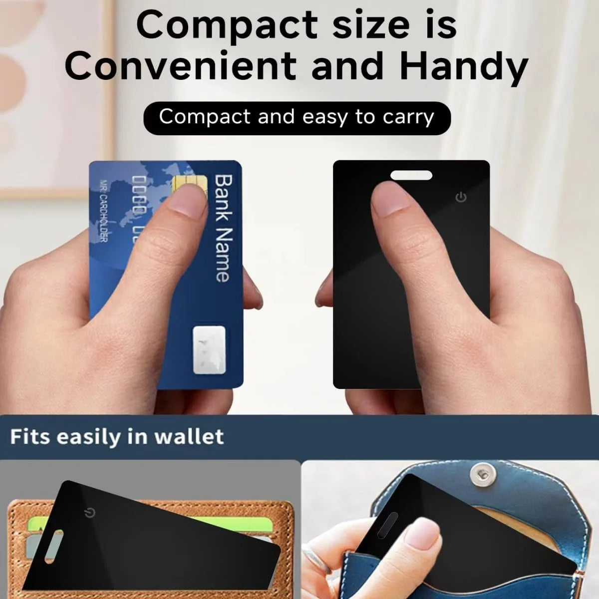 Traceo Card — Localise ton portefeuille instantanément | Rechargeable, étanche, compatible Google Find Hub
