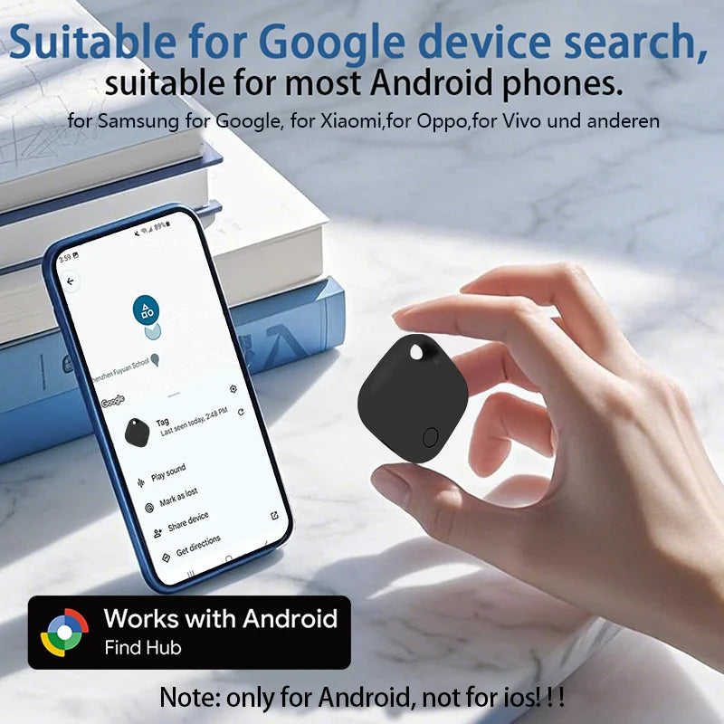 Traceo Tag Android Rechargeable — Localisateur Bluetooth compatible Google Find Hub | Xiaomi, Samsung