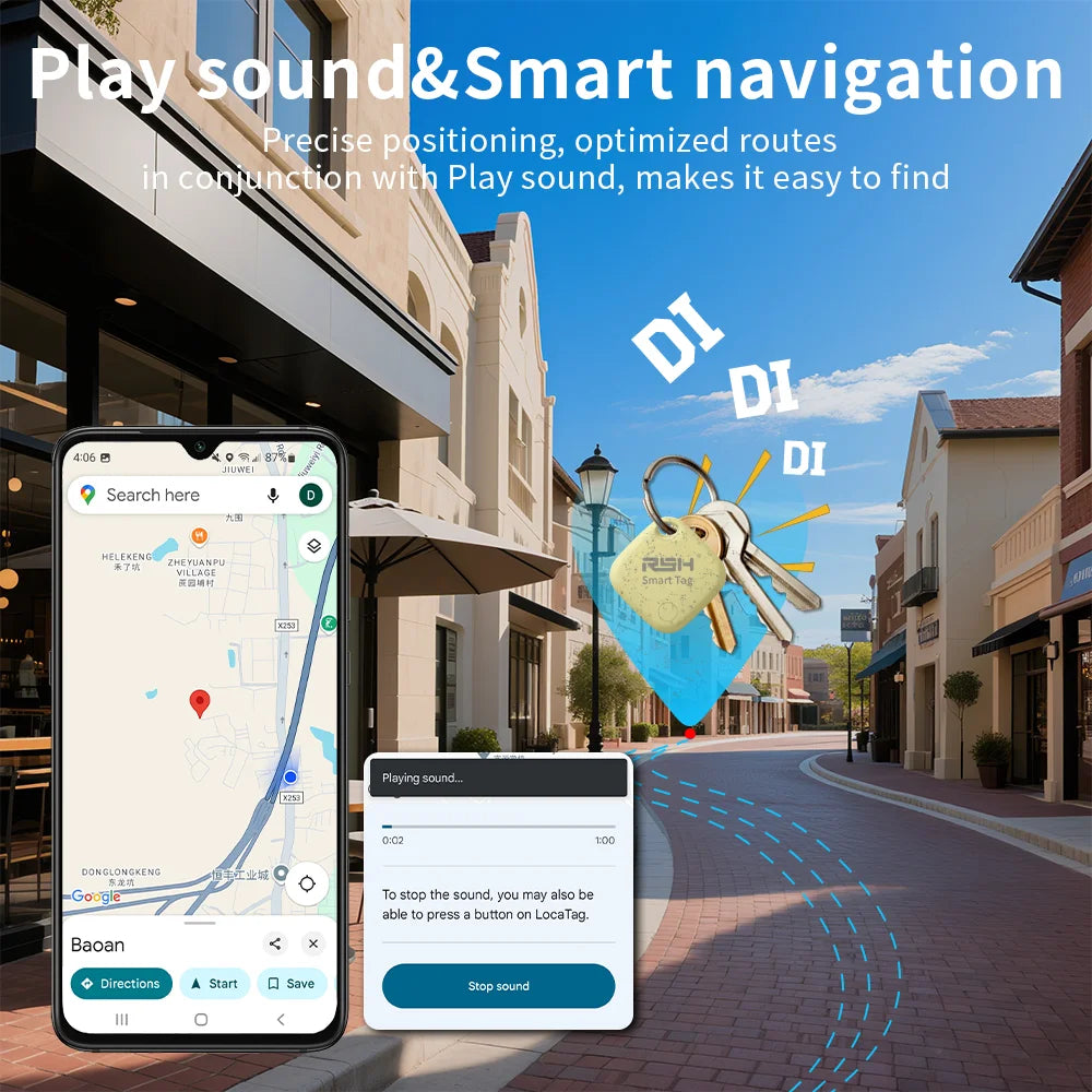 Traceo Tag Android — Pack de 4 localisateurs Bluetooth, compatible Google Find Hub | Xiaomi, Samsung