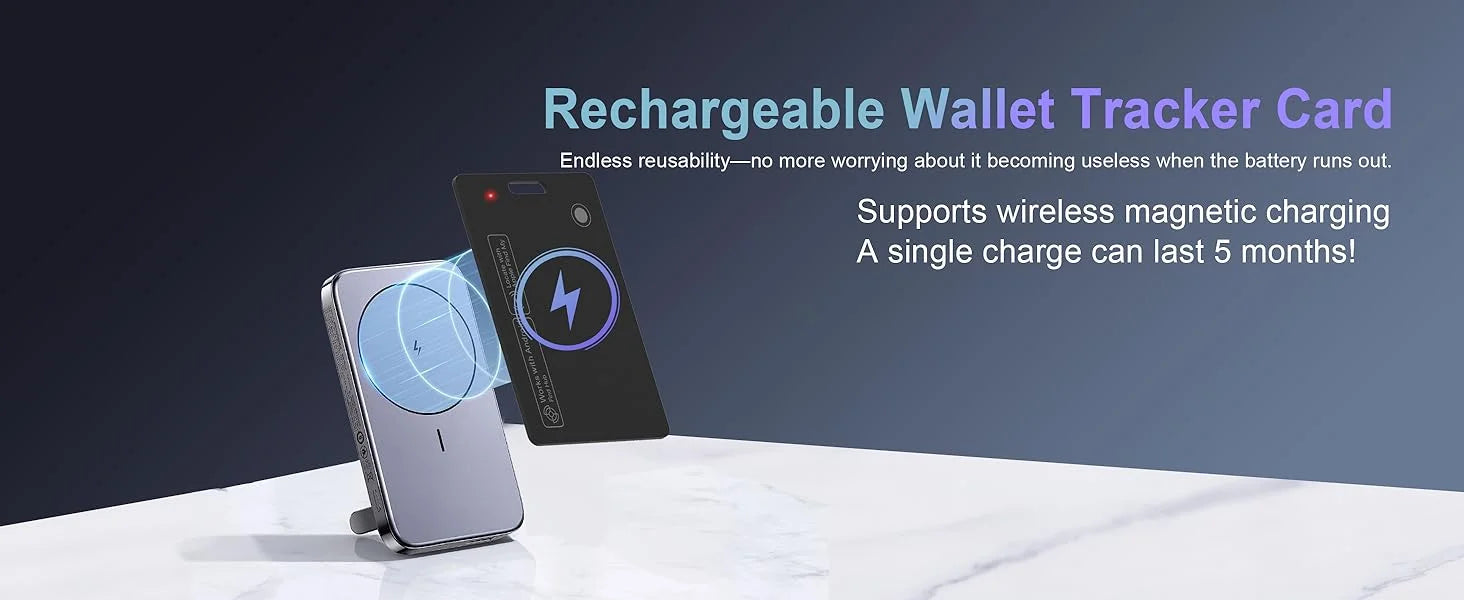 Traceo Card — Localise ton portefeuille instantanément | Rechargeable, étanche, compatible Google Find Hub
