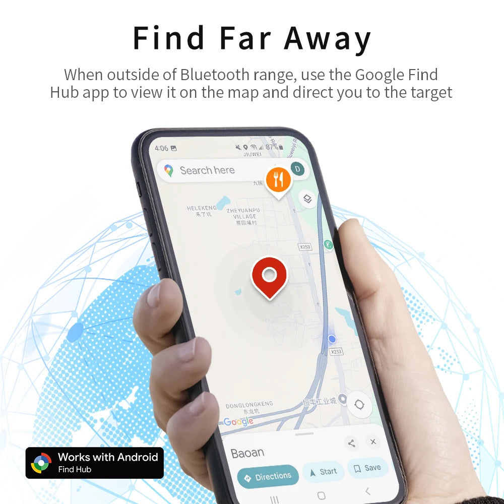 Traceo Tag — Localisateur Bluetooth compatible Google Find Hub | Android, Samsung, Pixel, Xiaomi