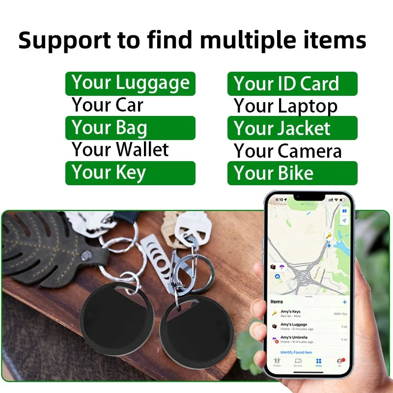 Traceo Tag — Pack de 4 localisateurs Bluetooth certifiés MFi, compatible Apple Find My
