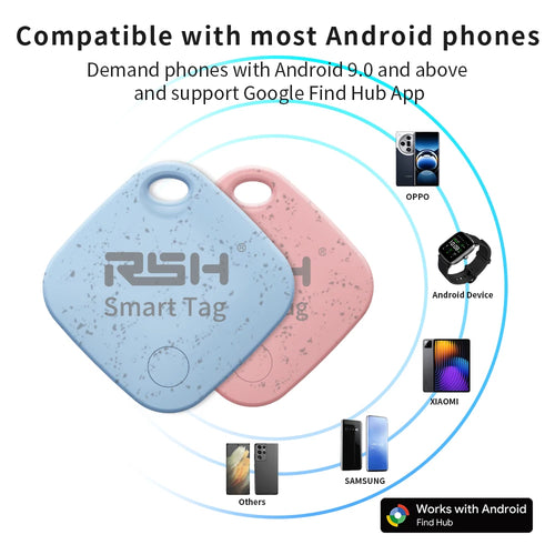Traceo Tag Android — Pack de 4 localisateurs Bluetooth, compatible Google Find Hub | Xiaomi, Samsung