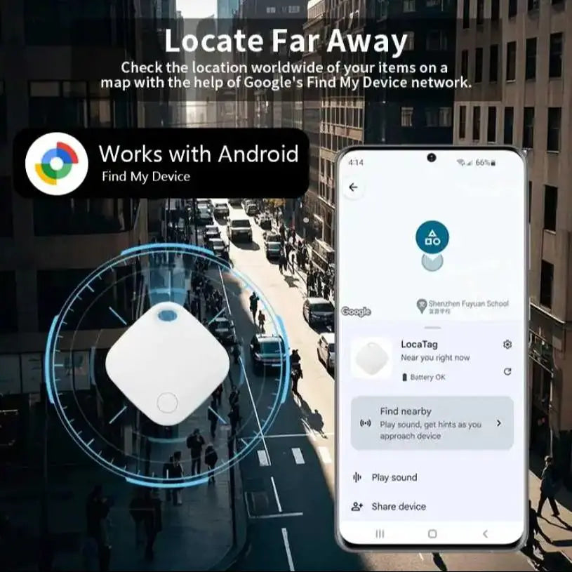 Traceo Tag — Localisateur Bluetooth compatible Google Find Hub | Android, Samsung, Pixel, Xiaomi