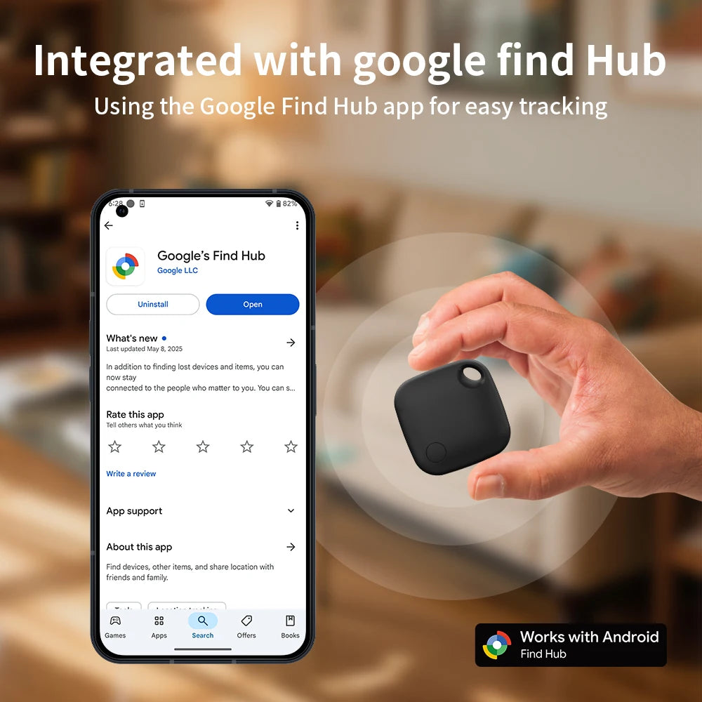Traceo Tag — Localisateur Bluetooth compatible Google Find Hub | Android, Samsung, Pixel, Xiaomi