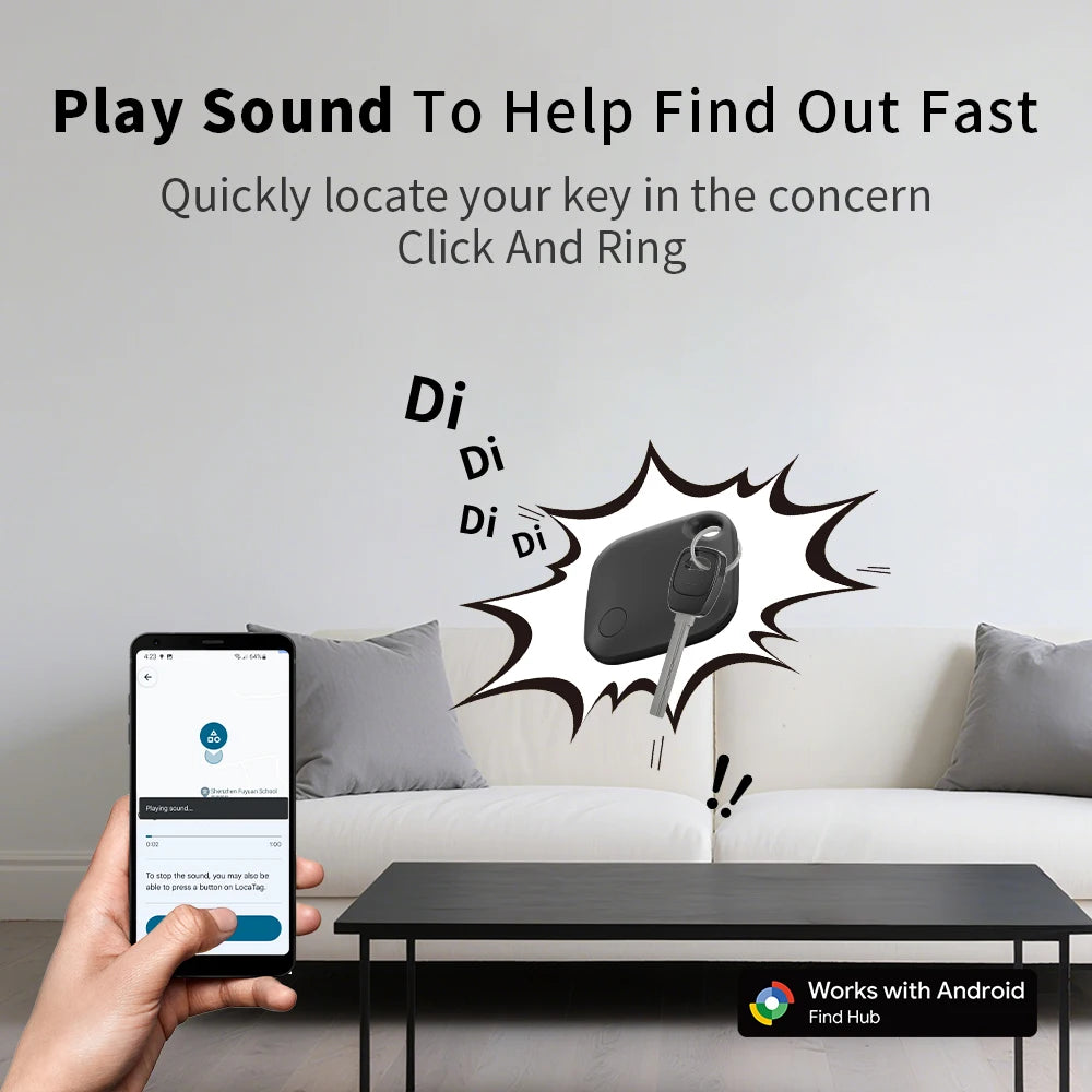 Traceo Tag — Localisateur Bluetooth compatible Google Find Hub | Android, Samsung, Pixel, Xiaomi